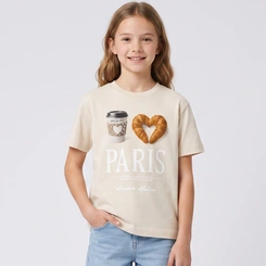 Camiseta T-Shirt Juvenil Feminina Estampada Paris Minty