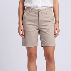 Bermuda Feminina Casual Cós Alto Premium Max Denim