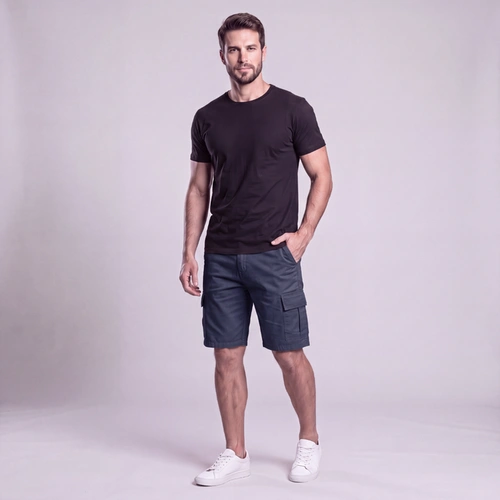 Bermuda Masculina Casual Cargo Sarja Via Lance