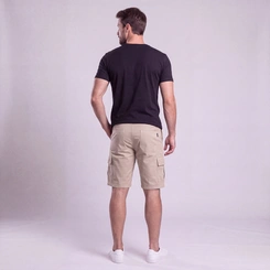 Bermuda Masculina Casual Cargo Sarja Via Lance