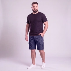 Bermuda Masculina Casual Cargo Sarja Plus Size Via Lance
