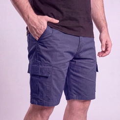 Bermuda Masculina Casual Cargo Sarja Plus Size Via Lance