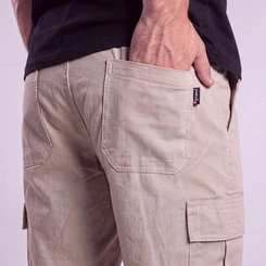 Bermuda Masculina Casual Cargo Sarja Plus Size Via Lance