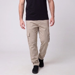 Calça Masculina Cargo Em Sarja Via Lance