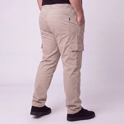 Calça Masculina Cargo Em Sarja Plus Size Via Lance
