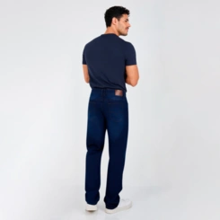 Calça Jeans Masculina Reta Tradicional Escura Max Denim