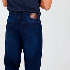Calça Jeans Masculina Reta Tradicional Escura Max Denim