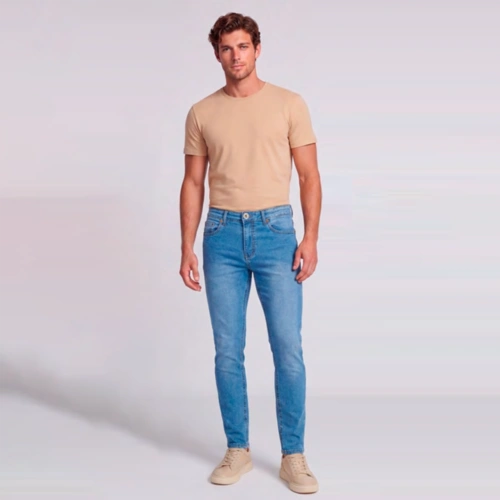 Calça Jeans Masculina Slim Tradicional Clara Max Denim