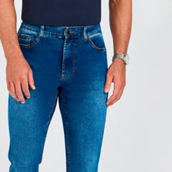 Calça Jeans Masculina Slim Stone Tradicional Max Denim