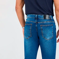 Calça Jeans Masculina Slim Stone Tradicional Max Denim