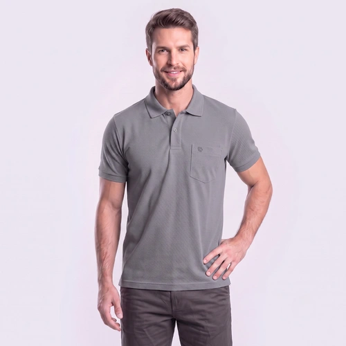 Camisa Polo Masculina Piquet Manga Curta Básica Mac Giant