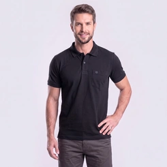 Camisa Polo Masculina Piquet Manga Curta Básica Mac Giant