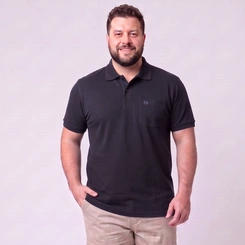 Camisa Polo Masculina Piquet Plus Size Manga Curta Mac Giant