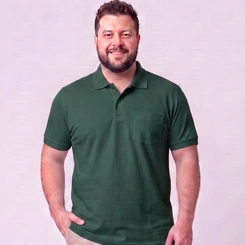 Camisa Polo Masculina Piquet Plus Size Manga Curta Mac Giant