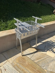 Churrasqueira de Aluminio Portátil A Carvão Móvel Desmontável