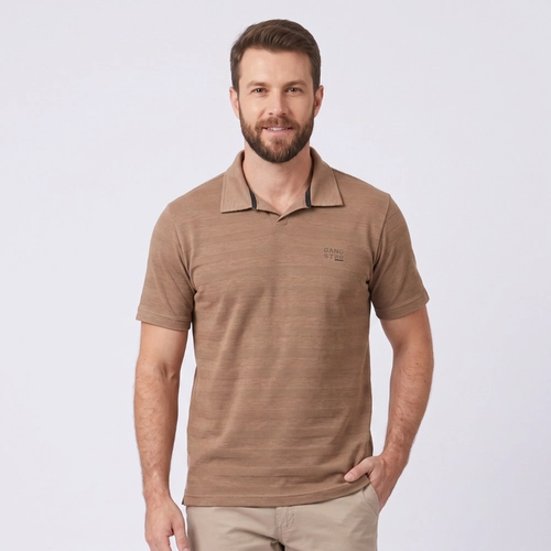 Camisa Polo Masculina Mescla Tradicional Manga Curta Gangster