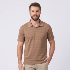 Camisa Polo Masculina Mescla Tradicional Manga Curta Gangster