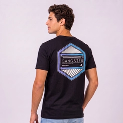 Camiseta Masculina Com Estampa Localizada Dupla Gangster