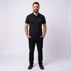 Camisa Polo Masculina Manga Curta Lisa Gangster