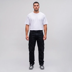 Calça Jeans Masculina Cargo Preta Kult