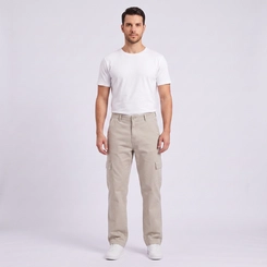 Calça Jeans Masculina Cargo Bege Kult