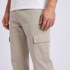 Calça Jeans Masculina Cargo Bege Kult