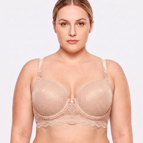 Sutiã Luvi Plus Size Reforçado Rendado Com Bojo