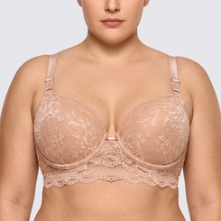 Sutiã Luvi Plus Size Reforçado Rendado Com Bojo