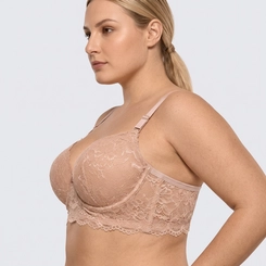 Sutiã Luvi Plus Size Reforçado Rendado Com Bojo