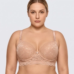 Sutiã Luvi Plus Size Reforçado Rendado Com Bojo