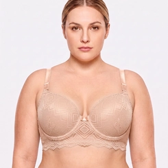 Sutiã Luvi Plus Size Reforçado Rendado Com Bojo