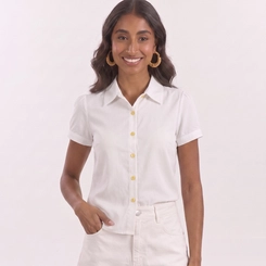 Camisa Feminina em Viscose Manga Curta Lecimar