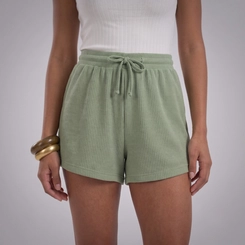 Short Feminino Em Malha Texturizada Lecimar