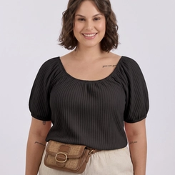 Blusa Feminina Canelada Plus Size Lecimar