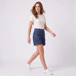 Short Jeans Feminino Cargo Kult