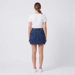 Mini Saia Jeans Feminina Com Cinto Kult