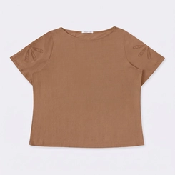 Blusa Feminina Plus Size Com Detalhes Na Manga Secret