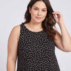 Regata Feminina Plus Size Estampada Poá Secret