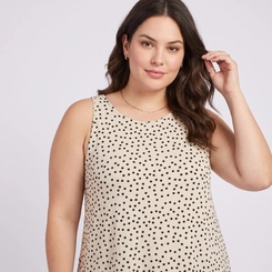 Regata Feminina Plus Size Estampada Poá Secret