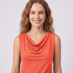 Regata Feminina Com Gola Cowl Lisa Rovitex