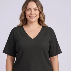 Blusa Feminina Lisa Com Decote V Rovitex