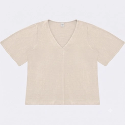 Blusa Feminina Lisa Com Decote V Rovitex