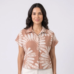 Camisa Feminina Manga Curta Estampada Endless