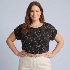 Blusa Feminina Estampada Poá Plus Size Secret