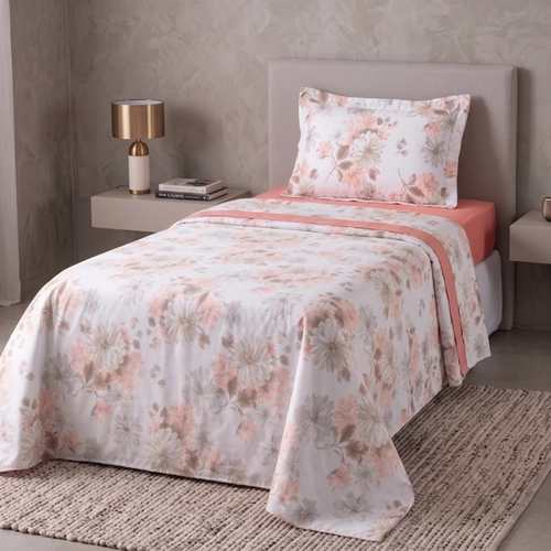 Jogo De Cama Solteiro Imperialle 180 Fios Estampado Yohana