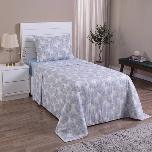 Jogo De Cama Solteiro Imperialle 180 Fios Estampado Yohana