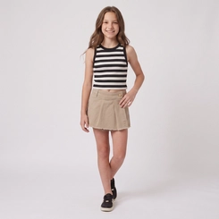 Shorts Saia Juvenil Feminino Em Sarja Revert