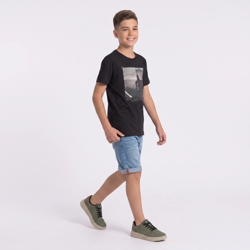 Bermuda Juvenil Jeans Menino Revert