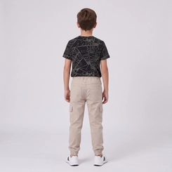 Calça Juvenil Menino Jogger Em Sarja Revert
