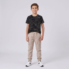 Calça Juvenil Menino Jogger Em Sarja Revert